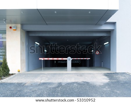 Gate entrance to underground parking
