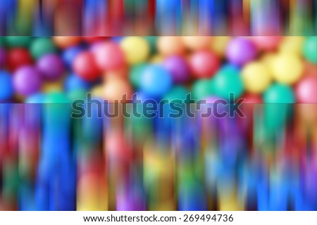 Bright blured colorful balls of red orange yellow violet blue and green colors background texture copyspace, horizontal picture