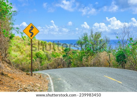 Winding Road in the Caribbean