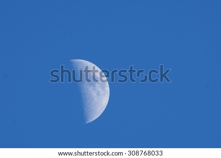 Moon ,blue sky