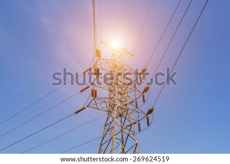 high voltage post.High-voltage tower,electric tower