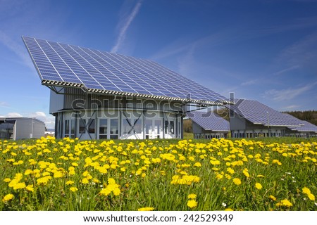 solar system on industrial roof in Germany