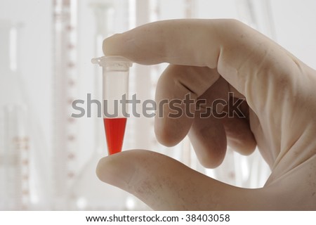 test tube in a medical, biological or chemical laboratory