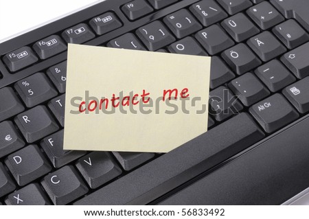 computer keyboard with message \