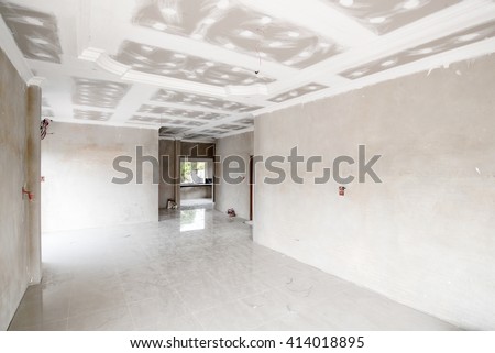 unfinished room of inside house under construction