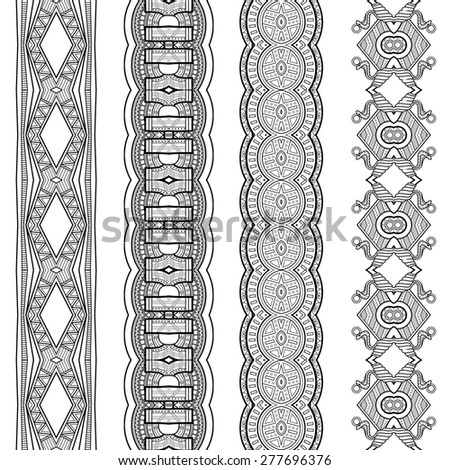 Set of Stickers, Labels, Tags, Bookmarks. Hand Drawn Texture