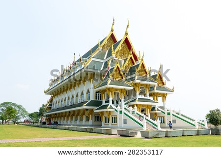 Wat Khun Inthapramun at Angthong Province Thailand. public Art