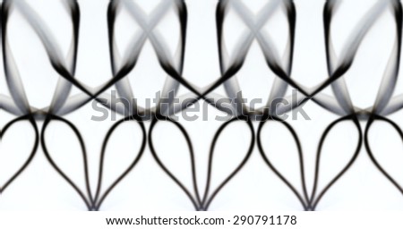 Abstract smoke on a white background. out of focus