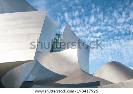 LOS ANGELES, USA - NOVEMBER 27, 2010: The Walt Disney concert hall in Los Angeles designed by Richard Gehry opened in 2003