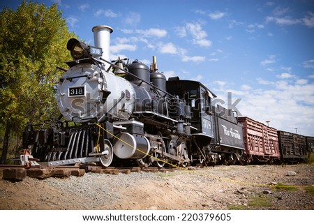 SEPTEMBER 28, 2014- GOLDEN, CO:D&RGW No. 318 was the product of the Baldwin Locomotive Works of Philadelphia and completed in January of 1896.