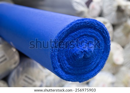 Colorful roll non-woven fabric, focus on front fabric