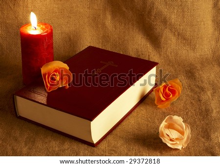 Bible in the textile background