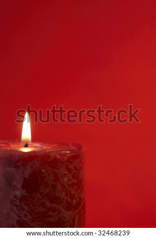 red candles on a red background