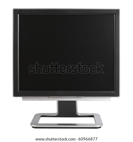 blank screen black. stock photo : Computer Monitor with lank black screen,isolated on white
