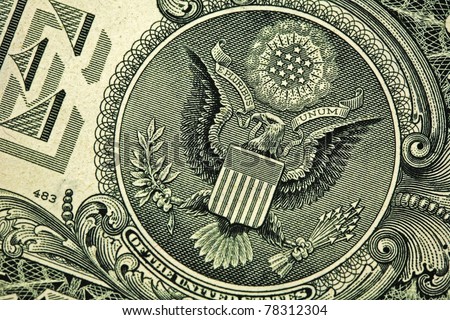 Back of one dollar bill