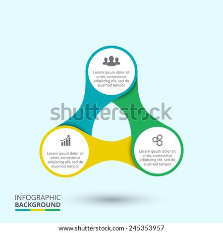 Business concept with 3 options, parts, steps or processes. Template for diagram, graph, presentation and chart.