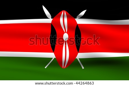 stock photo : Kenyan Flag