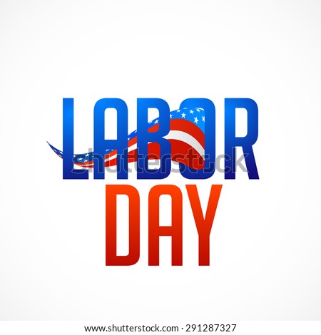 Stylish text Labor Day on abstract background.