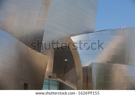LOS ANGELES - JULY 2: Walt Disney Concert Hall in Los Angeles, CA on July 2, 2011. This building was designed by Frank Gehry and is a major component in the Los Angeles Music Center complex.