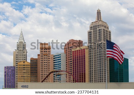 Las Vegas, USA - July 11, 2011:New York-New York on the Las Vegas Strip,USA. Its architecture is meant to evoke the New York City skyline