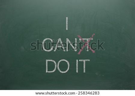 I Can Do It on Green Board
