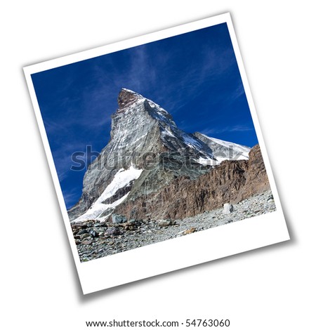 stock photo : Mountain Matterhorn in switzerland isolated