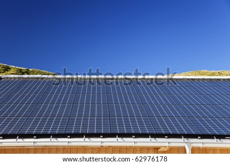 Solar collectors on a roof