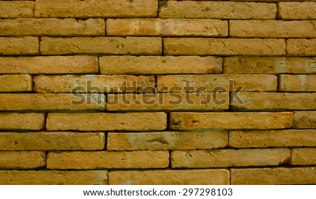 Brick background in sandy-brown color