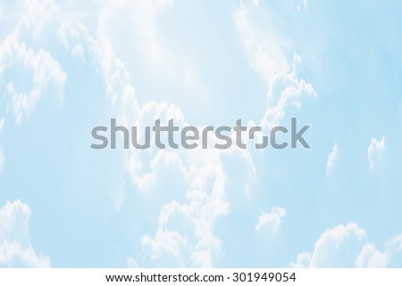 Abstract blue and white background,Clear sky with clouds