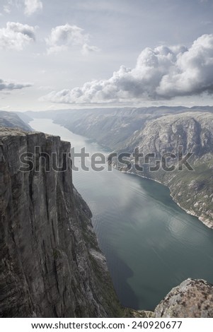 Spectacular view of Lyse Fjord, Norway fjords