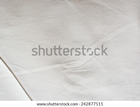 Aged white wrinkled fabric or background, retro style