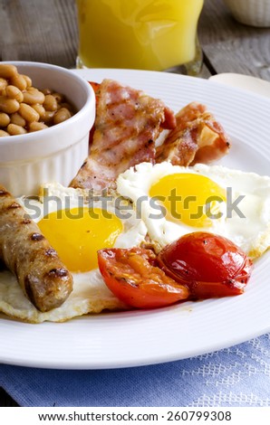 English breakfast or a \