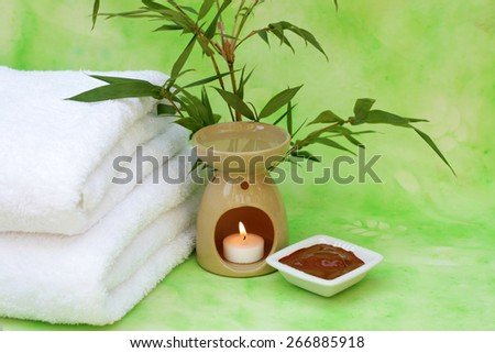 Oil burner and towels