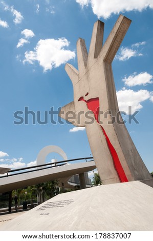SAO PAULO, BRAZIL - January 29: The Memorial of Latin America is a cultural center, political and leisure, opened in March 18, 1989 in Sao Paulo , Brazil. On January 29, 2014, in Sao Paulo.