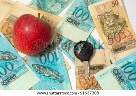 economic activity in the sale of apples and buying material goods with money earned