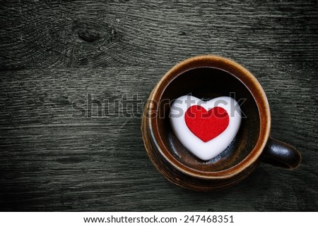 Hidden Valentine heart Black, white and red