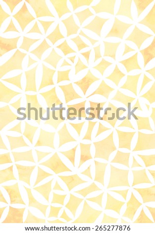 Tile-able yellow background with flower pattern