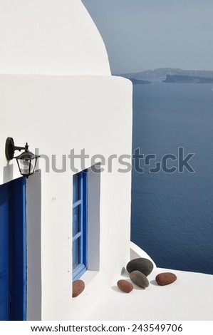 White-blue house in Greece