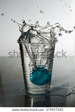 Splashing cup of Water