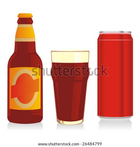 Red Beer Bottle