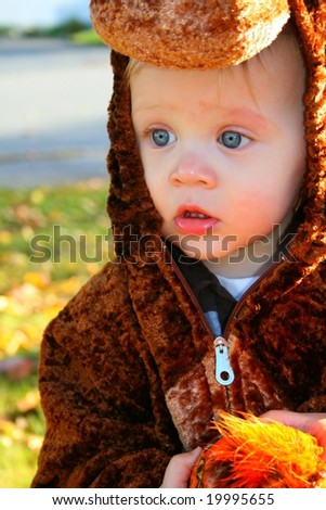 cute baby in monkey costume