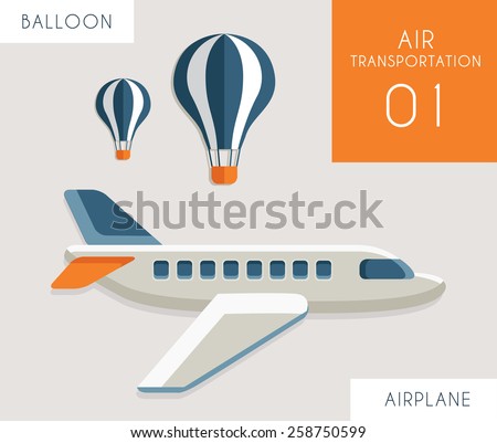 Air Transportation Flat Vector 01