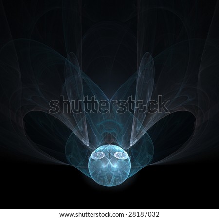 Light Magic Ball on Black Background