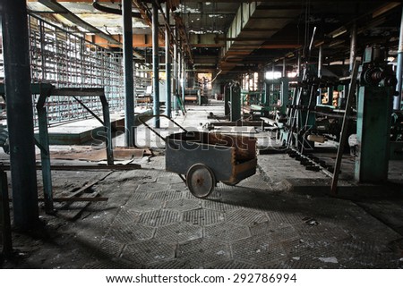 Cart on the abandoned factory