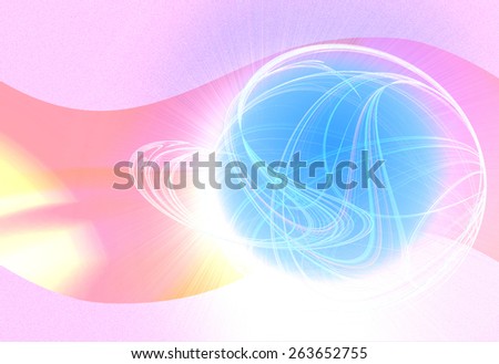 Abstract background. Beautiful colored curved lines. Pink.  Blue. 3