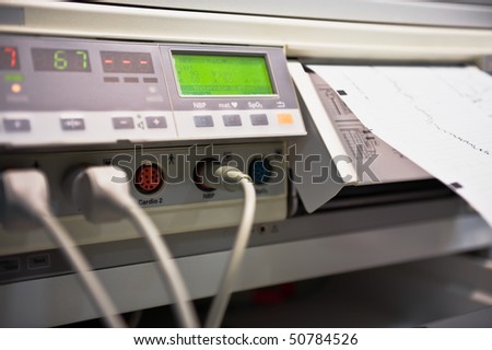 Display part of a cardio machine on a maternity ward