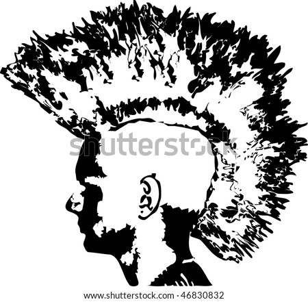 stock vector : Stencil punk