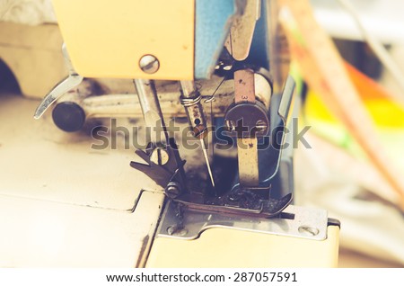 Sewing machine - vintage style effect picture