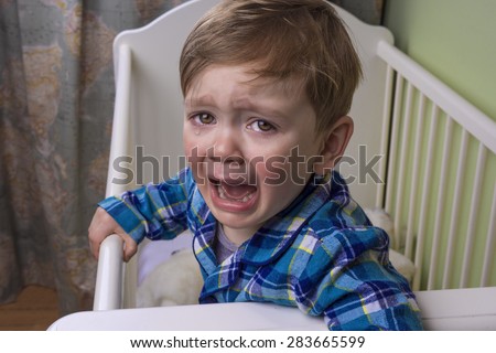 little boy crying hysterically
