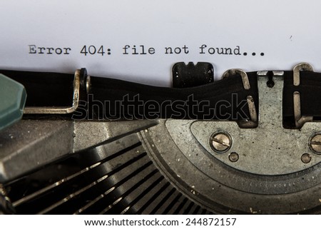 Error message on vintage typewriter